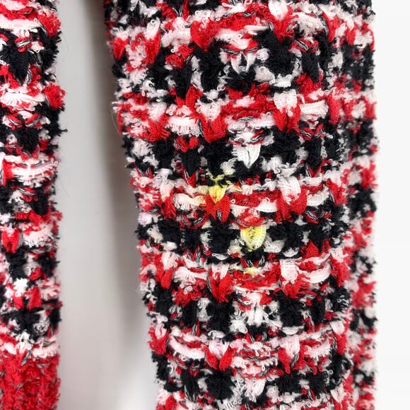 Ann Taylor Pullover Crew Neck Sweater Womens Size Medium Red White Black Knit - Picture 5 of 8